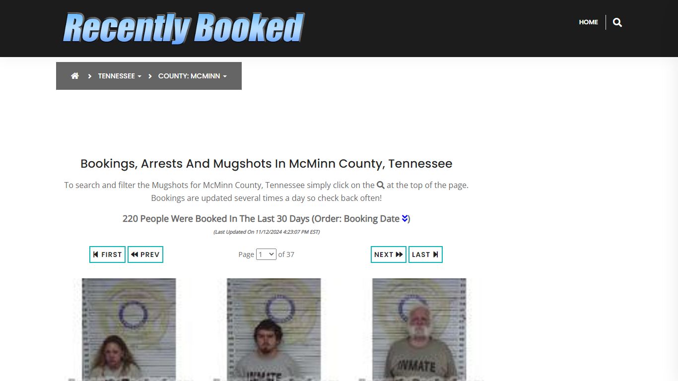 Bookings, Arrests and Mugshots in McMinn County, Tennessee