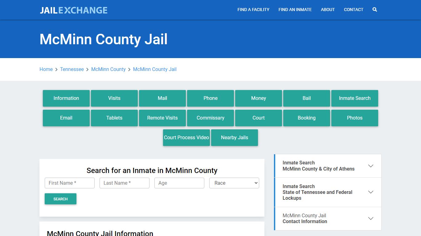 McMinn County Jail Roster Lookup, TN, Inmate Search