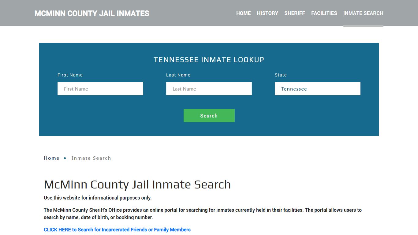 McMinn County, TN Detainee Lookup